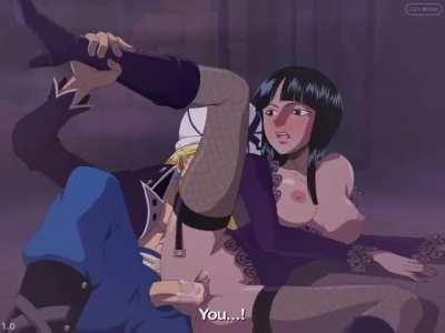 Nico Robin moaning and getting her pussy filled up