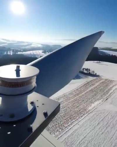 Video from the top of a wind turbine