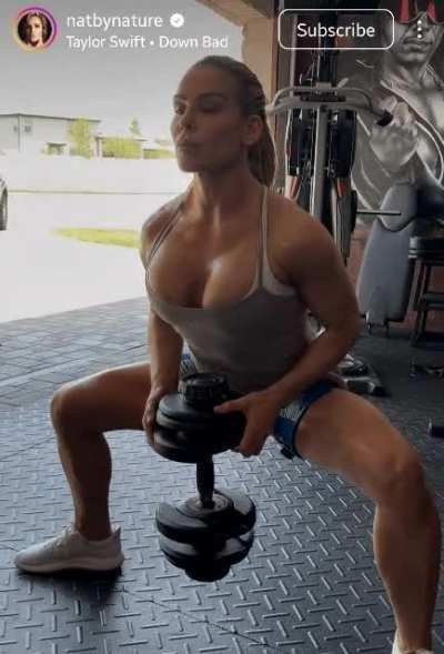 Natalya working out