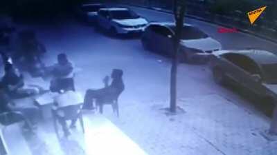 In Turkey, man accidentally saved a 2 year old baby falling down from second floor.