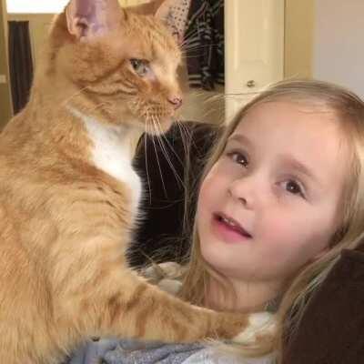 What it looks like when a cat claims a human as their own