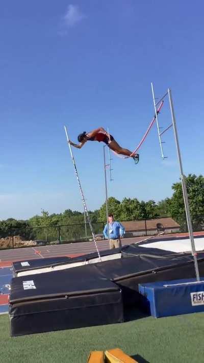 To vault over a pole