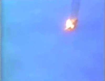 Chechen fighters shoot down a russian helicopter.