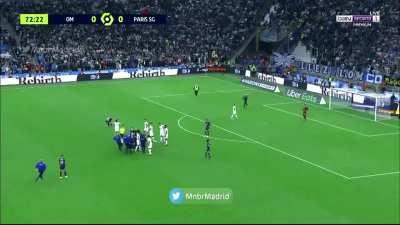 Pitch invader ruins PSG's attack