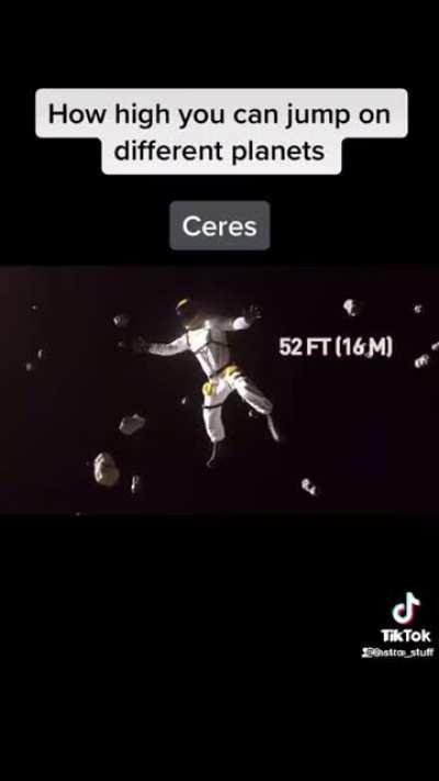 How high you can jump on different planets.