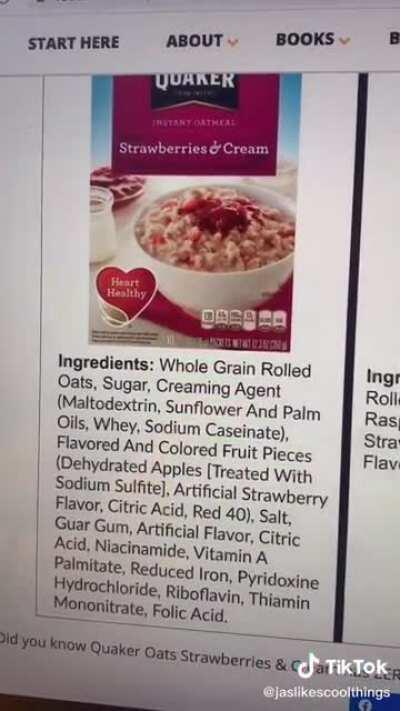 Instant Oatmeal: US vs UK ingredients