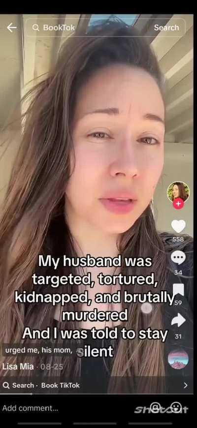 Guys, I think her husband was murdered...