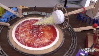 Automated Rube Goldberg Pizza Machine