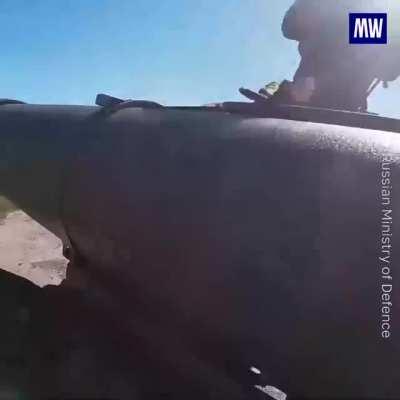 Russian 9M133 Kornet anti-tank complex firing shots in Ukraine, September 2022