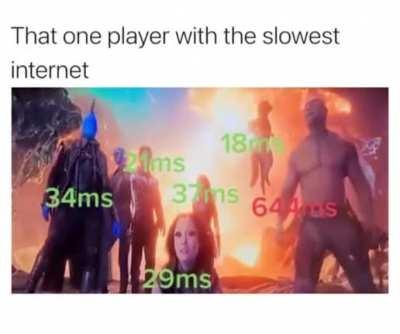 I'm Drax, my internet is shit and unfortunately 600+ ping is no joke