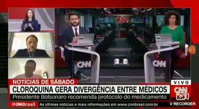 Prof. Dra. Natália Pasternak, Microbiologista, desmentindo o &quot;funcionamento&quot; da hidroxicloroquina durante debate na CNN.