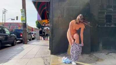 Almost Caught Changing Naked in Public!