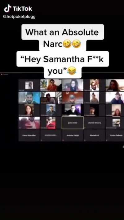 Hey Samantha, f*** you.