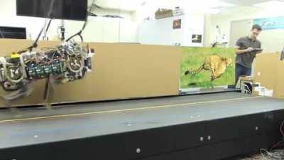 Robot Cheetah jumping over obstacles