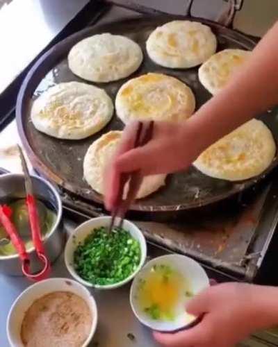 the way they makes egg stuffed bread