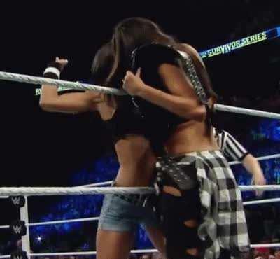 Brie kisses AJ