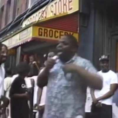 The Notorious B.I.G. freestyle in Brooklyn aged 17, 1989.