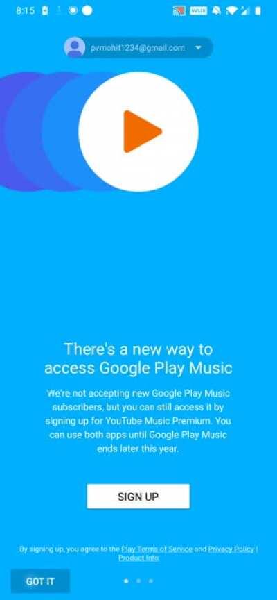 Uninstalling updates to play music helps you to use your offline/download files.