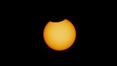 Time-lapse of last week's 7% partial solar eclipse as seen from Switzerland