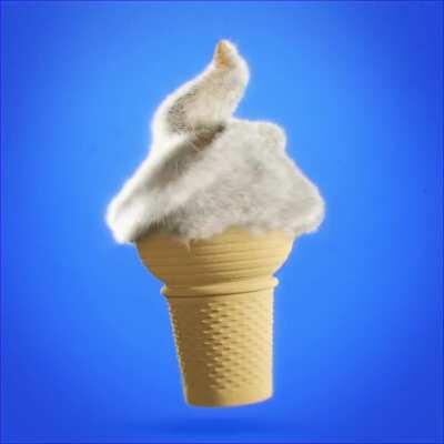 Just simulated how a hairy ice cream emoji would look like. 🍦