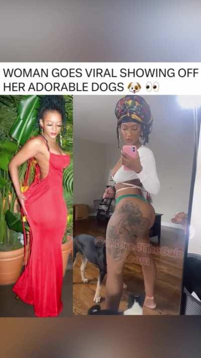 WOMAN GOES VIRAL SHOWING OFF HER ADORABLE DOGS 🐶 👀