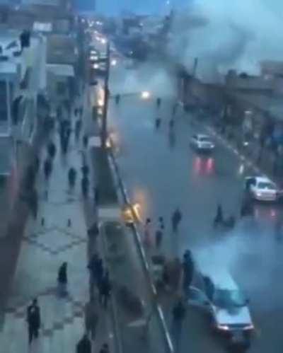 Lightning hitting vehicle in Turkey