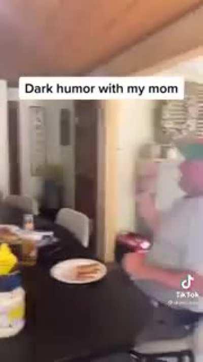 His dad laughed for the both of them