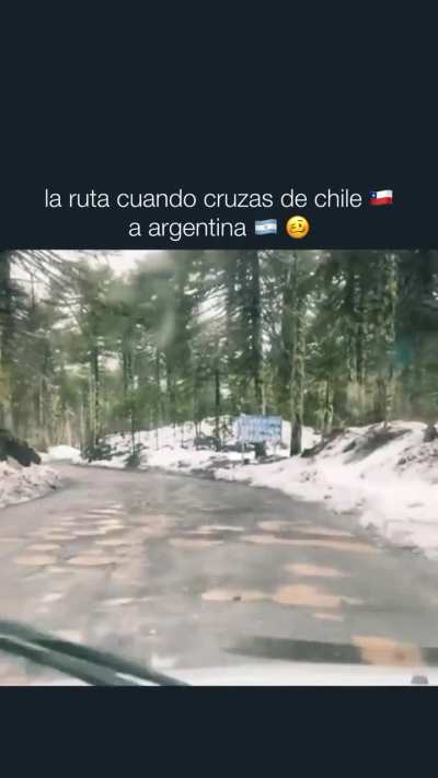 Cuando cruzas la ruta de Chile a Argentina 