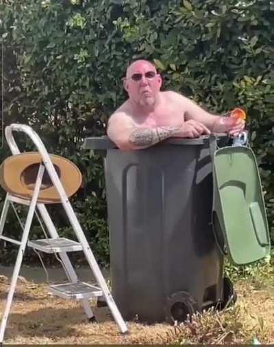 Dad's got in the bin again