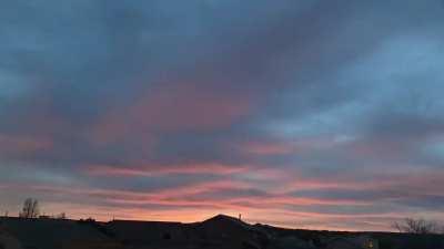 A Flash of Clouds on Fire Sunset