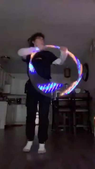 Incredible hula hoop dance..