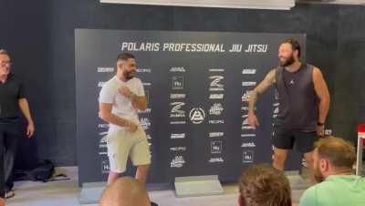 Jed Hue and Paul Craig Share a Kiss at Polaris 21 Weigh Ins