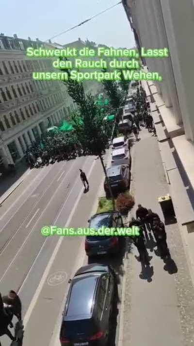 German Football fan march for their Club