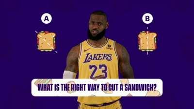 [Highlight] Lakers players debate the right way to cut (ham?) sandwich