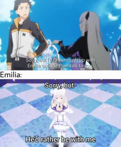 When he said &quot;I love Emilia&quot; he really meant it (Re:Zero S2)