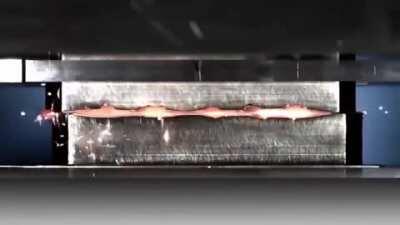 Friction welding in slow motion. Very well shot