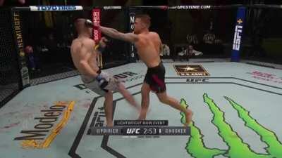 Highlights from the brutal first two rounds between Dustin Poirier and Dan Hooker