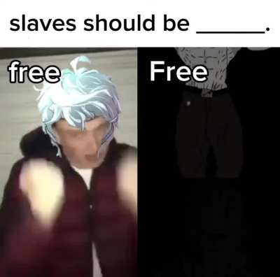 Slaves should be....