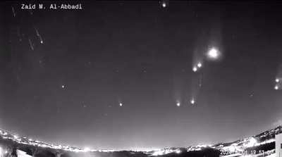 A Jordanian photographer accidently captured this timelapse of ballistic missile interceptions