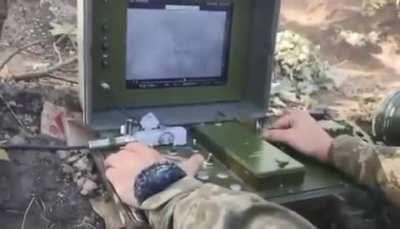 The 80th air assault brigade destroying a russian armored vehicle with a stugna-p