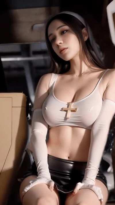 Futuristic Nun Cosplay