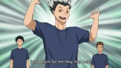 Just Bokuto saying Hey hey hey for 14 seconds.