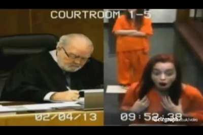 WCGW giving the judge a middle finger?