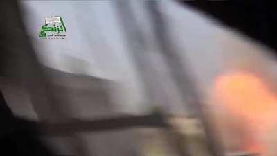 FSA &quot;Hell Cannon&quot; targets Syrian Army positions in al-Ramoussa, Aleppo - 11/13/2014