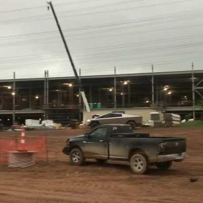 Video Footage of the Cybertruck Prototype driving around Giga Texas in Austin