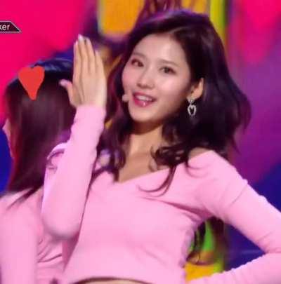 Sana tries to wink