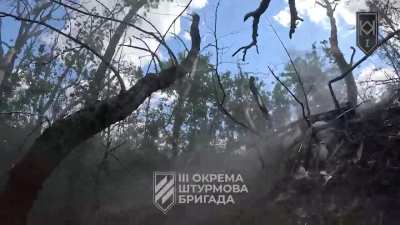 Ukrainians from the 3rd Separate Assault Brigade conducting an operation in the Kharkiv Region, taking over several Russian dugouts - September 2024