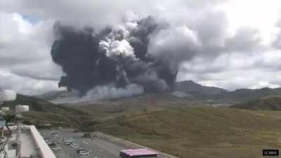 The eruption of one of the largest volcanoes began.