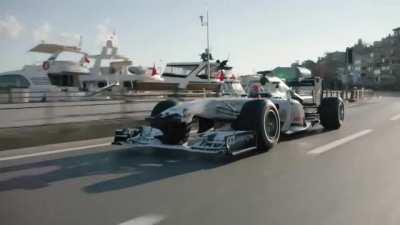 F1 Cars driving through Istanbul