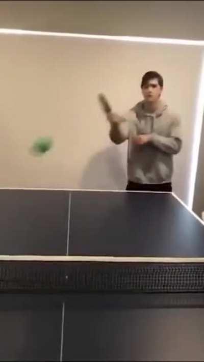 A normal game of ping pong